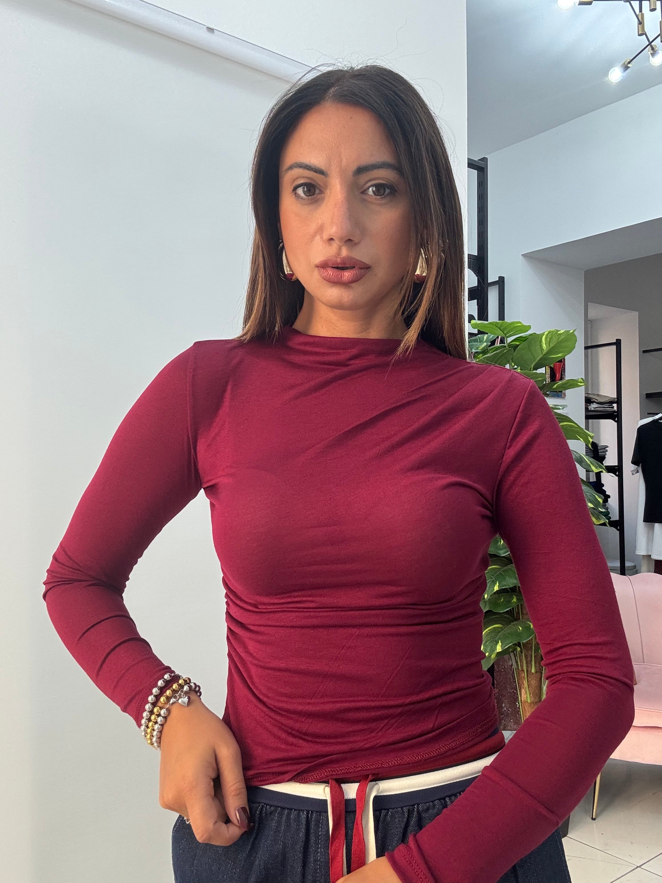 Maglia Basic Bordeaux